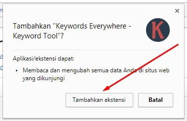 2 Keyword Everywhere - Keyword Tool Tambahkan Ekstensi