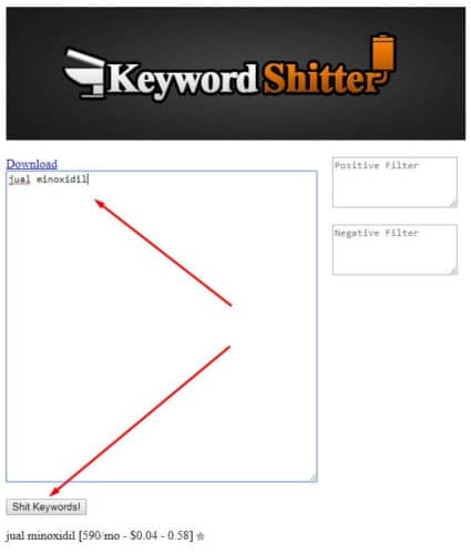Riset Kata Kunci Menggunakan KeywordShitter